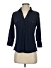J. McLaughlin Blue 3/4 Sleeve Blouse Size S - photo 1