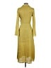 MNG 100% Polyester Yellow Casual Dress Size 4 - photo 2