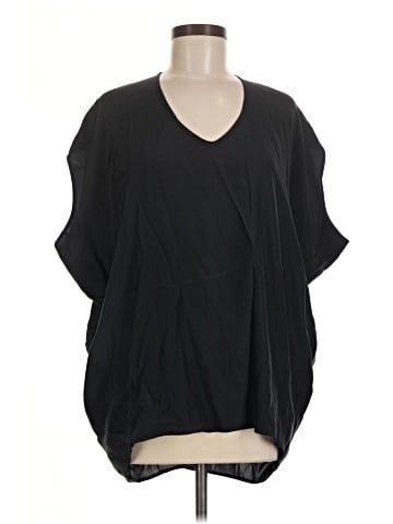 Vince. Short Sleeve Silk Top (view 1)