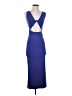 Olivaceous Color Block Blue Cocktail Dress Size S - photo 1