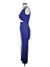 Olivaceous Color Block Blue Cocktail Dress Size S - photo 5