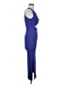 Olivaceous Color Block Blue Cocktail Dress Size S - photo 4