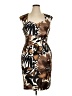 Connected Apparel Print Brown Cocktail Dress Size 16 - photo 1