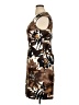Connected Apparel Print Brown Cocktail Dress Size 16 - photo 5