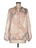 Reiss 100% Polyester Print Gold Long Sleeve Blouse Size 8 - photo 1