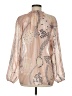 Reiss 100% Polyester Print Gold Long Sleeve Blouse Size 8 - photo 2