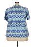 Kim Rogers Blue Short Sleeve Blouse Size 3X - photo 2