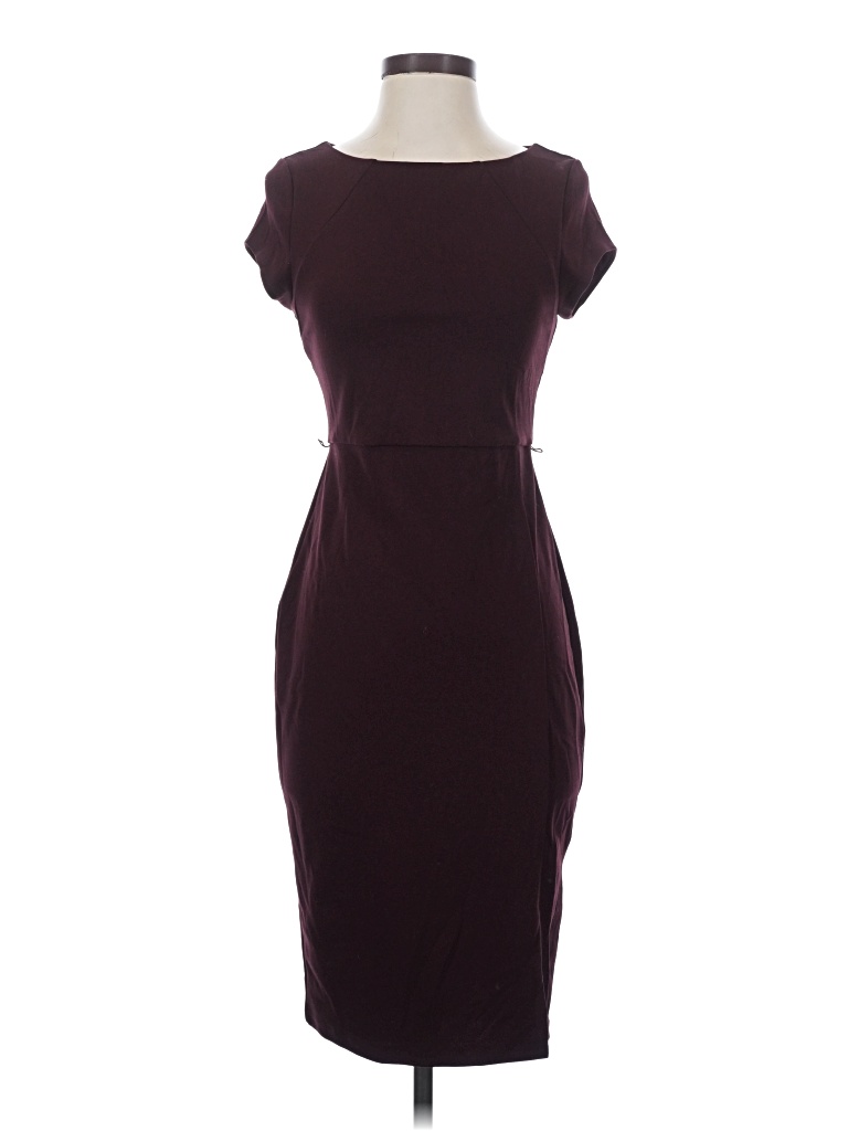 Pre-owned Express Cocktail Dress In Burgundy