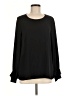 Pleione 100% Polyester Black Long Sleeve Blouse Size M - photo 1