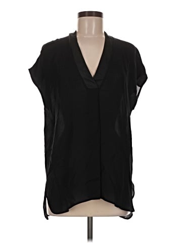 Vince. Short Sleeve Silk Top (view 1)