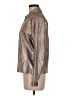 Chico's 100% Leather Metallic Silver Leather Jacket Size Med (1) - photo 5