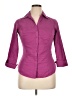 Unbranded Purple 3/4 Sleeve Button-Down Shirt Size XL (estimated) - photo 1