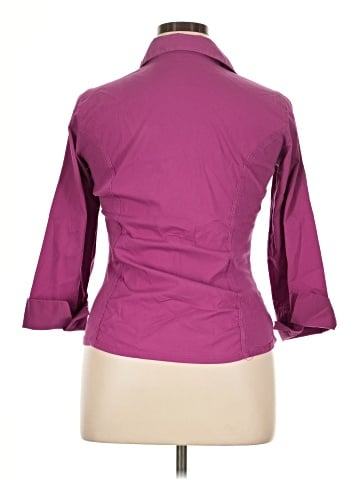 Unbranded 3/4 Sleeve Button-Down Shirt (view 2)