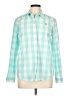 Vineyard Vines 100% Cotton Checkered-gingham Teal Long Sleeve Button-Down Shirt Size 10 - photo 1