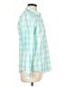 Vineyard Vines 100% Cotton Checkered-gingham Teal Long Sleeve Button-Down Shirt Size 10 - photo 4