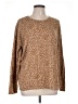 J.Jill Animal Print Brown Pullover Sweater Size L - photo 1
