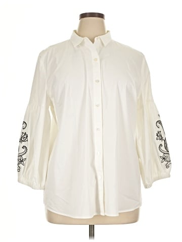 J.Jill 3/4 Sleeve Button-Down Shirt (view 1)