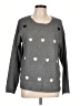 Leo & Nicole Hearts Gray Pullover Sweater Size L - photo 1