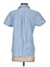 L.L.Bean 100% Cotton Stripes Blue Short Sleeve Blouse Size S - photo 2