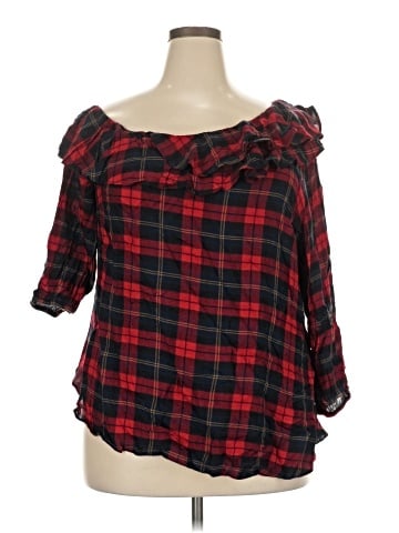 City Chic 3/4 Sleeve Blouse (view 1)