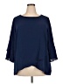 AGB Blue 3/4 Sleeve Blouse Size 2X - photo 1