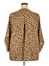 West Kei 100% Polyester Animal Print Brown 3/4 Sleeve Blouse Size XXL - photo 2