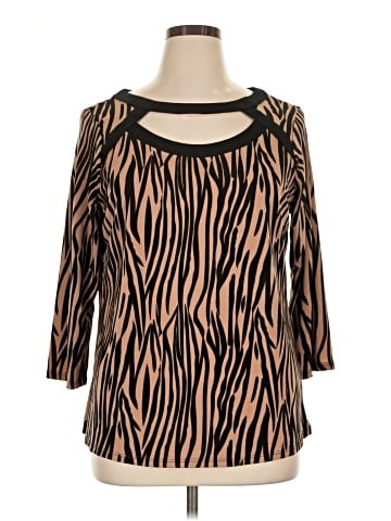 NY Collection 3/4 Sleeve Top (view 1)