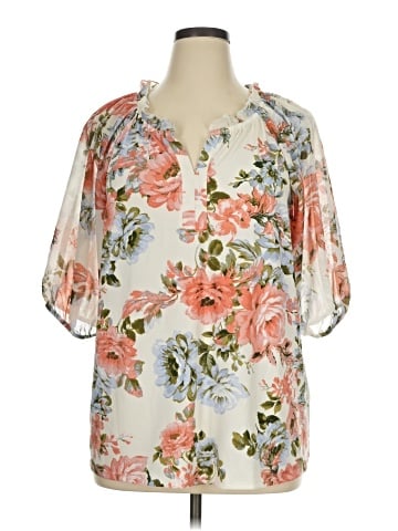 Perseption Concept Short Sleeve Blouse (view 1)