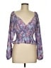 WAYF 100% Polyester Purple 3/4 Sleeve Blouse Size M - photo 1