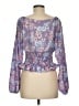 WAYF 100% Polyester Purple 3/4 Sleeve Blouse Size M - photo 2