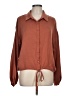 Hayden 100% Polyester Brown Long Sleeve Blouse Size L - photo 1