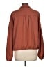 Hayden 100% Polyester Brown Long Sleeve Blouse Size L - photo 2