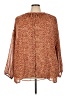 Hayden 100% Polyester Animal Print Brown 3/4 Sleeve Blouse Size 3XL - photo 1