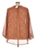 Hayden 100% Polyester Animal Print Brown 3/4 Sleeve Blouse Size 3XL - photo 2