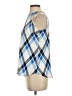 Ann Taylor 100% Polyester Argyle Blue Sleeveless Blouse Size XS - photo 5