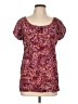 Axcess 100% Polyester Burgundy Short Sleeve Blouse Size L - photo 1