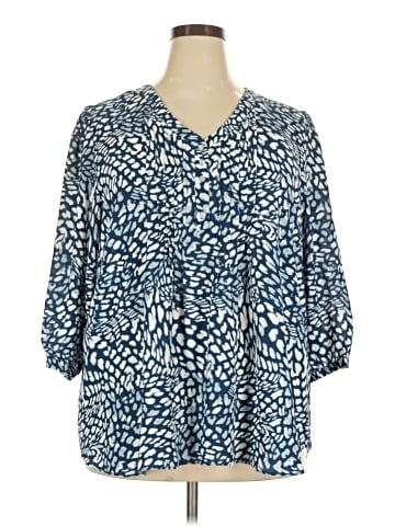 Rose + Olive 3/4 Sleeve Blouse (view 1)