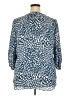 Rose + Olive 100% Polyester Blue 3/4 Sleeve Blouse Size 2X - photo 2