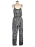 Ambiance Apparel 100% Polyester Animal Print Gray Blue Jumpsuit Size M - photo 2