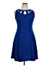 Alyx Solid Blue Cocktail Dress Size 14 - photo 1