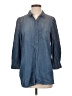 Intro Blue 3/4 Sleeve Button-Down Shirt Size S - photo 1