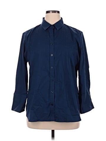 Chico's 3/4 Sleeve Button-Down Shirt (view 1)