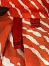 5/48 100% Polyester Animal Print Orange Long Sleeve Blouse Size L - photo 7