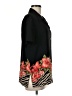 AGB 100% Polyester Tropical Black Short Sleeve Blouse Size M - photo 4