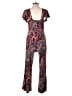 Be by Chetta Paisley Red Jumpsuit Size L - photo 2