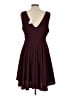 Gilli Solid Burgundy Casual Dress Size L - photo 2