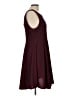 Gilli Solid Burgundy Casual Dress Size L - photo 4