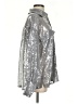Free People Metallic Silver Long Sleeve Blouse Size XS - photo 4