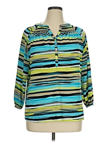 Dana Buchman Long Sleeve Polo (view 1)