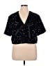 H&M Black Short Sleeve Blouse Size XL - photo 1